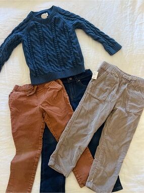 4T Little Planet Bundle + NWT 7 for All Mankind Jeans + Cat & Jack Cords